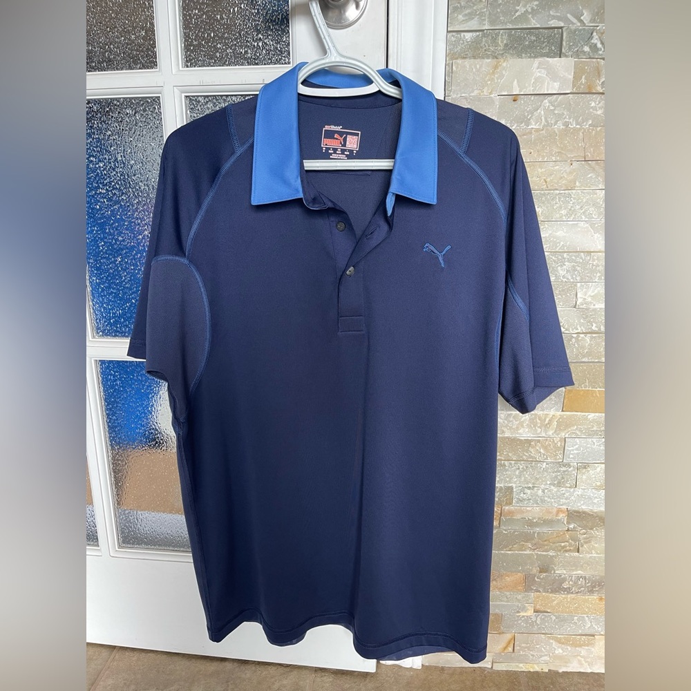 Puma Men's Dark Blue Polo Golf Shirt
